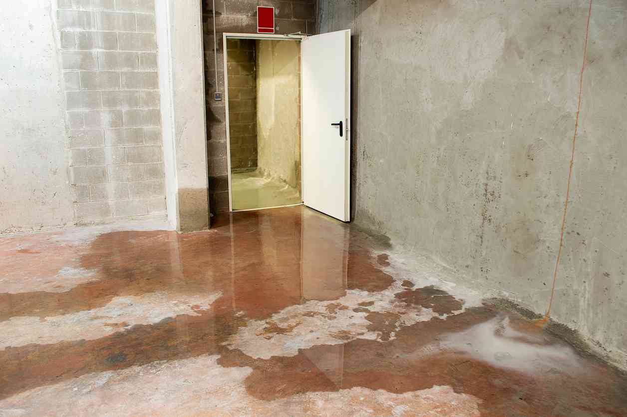 water on floor of room