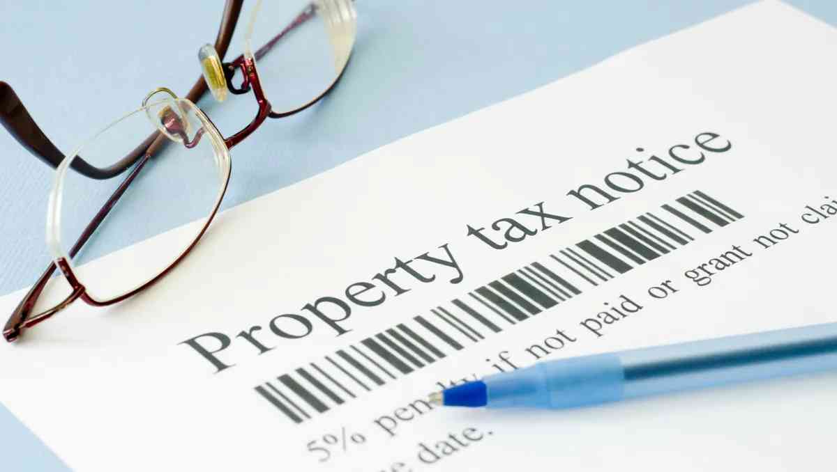 image of property tax notice