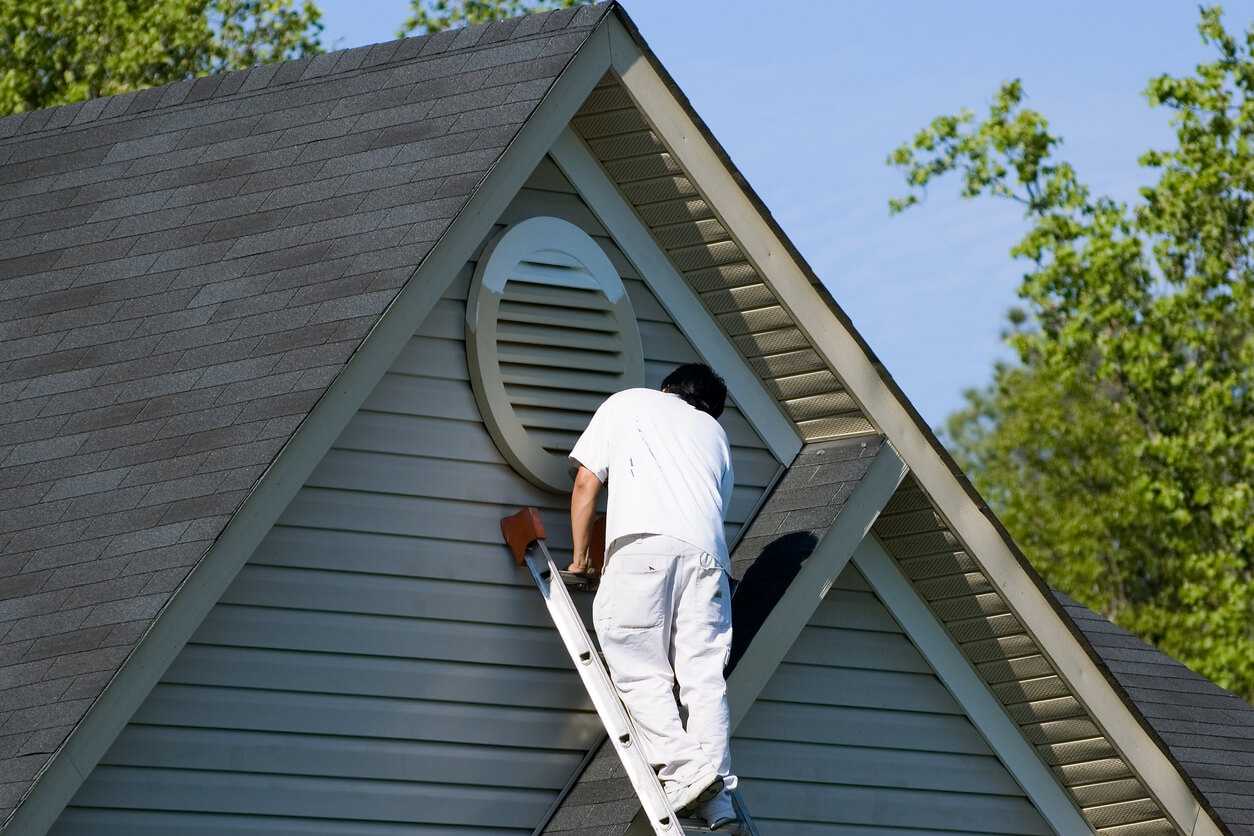 main painting exterior wall of house