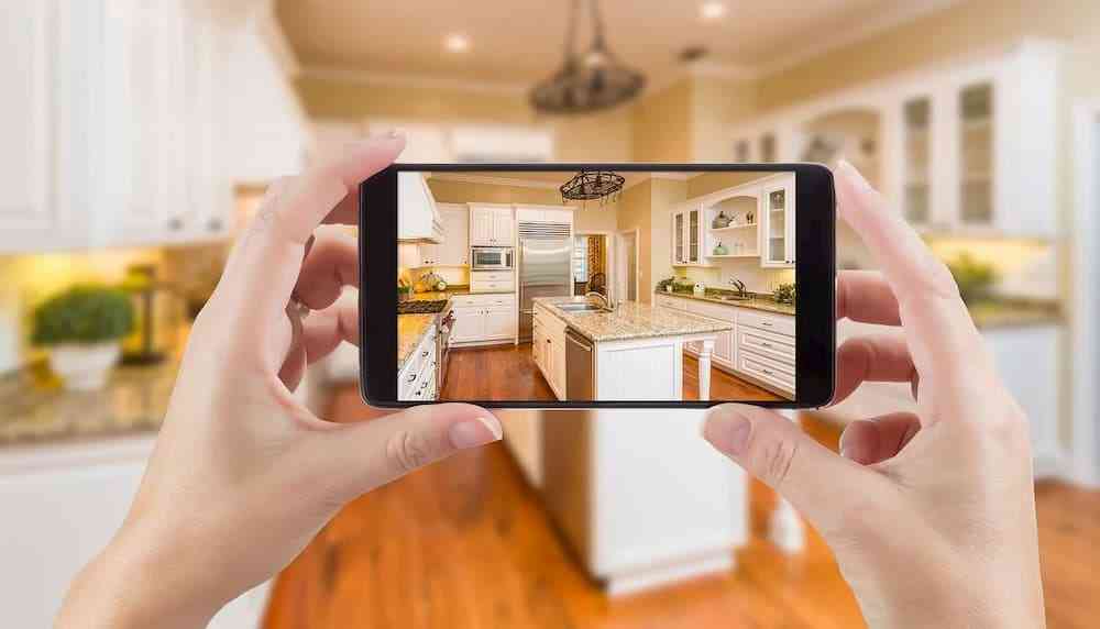 image representing taking pictures of house interior