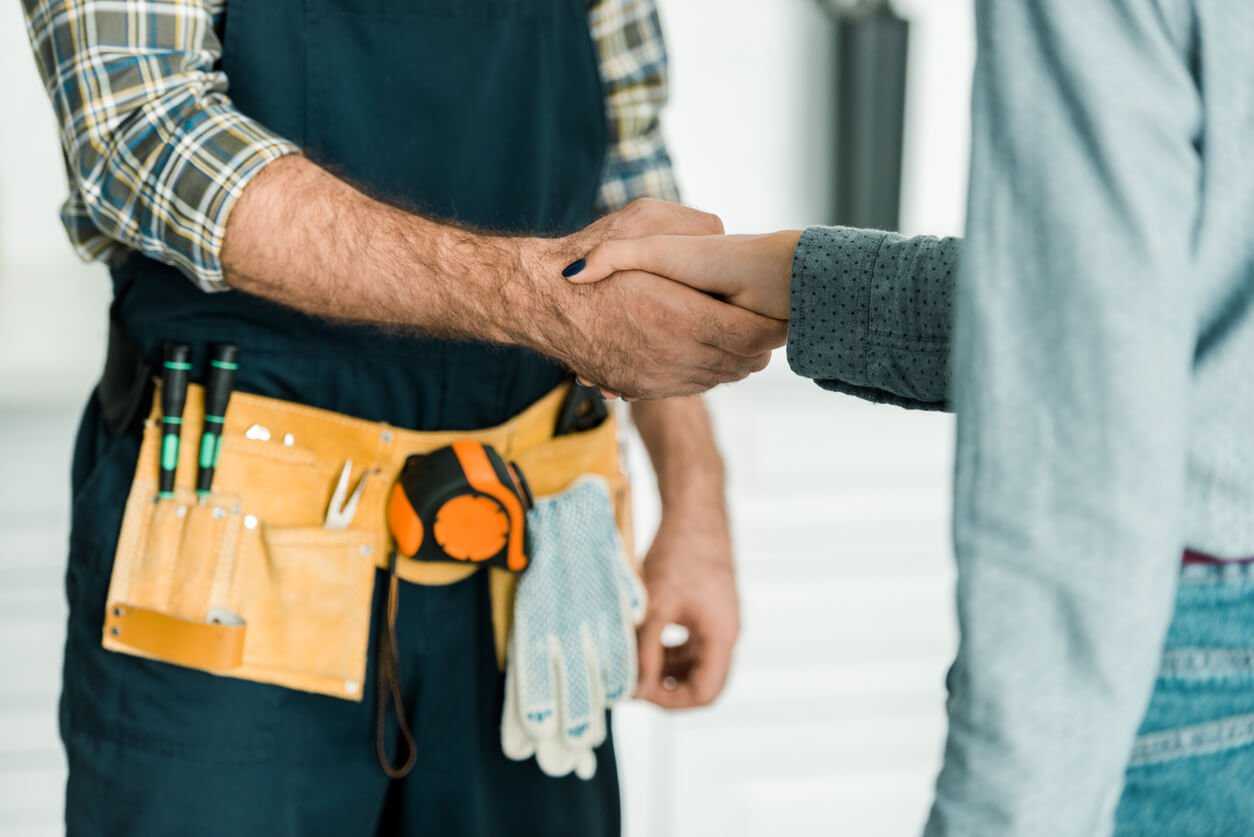 two people shaking hands