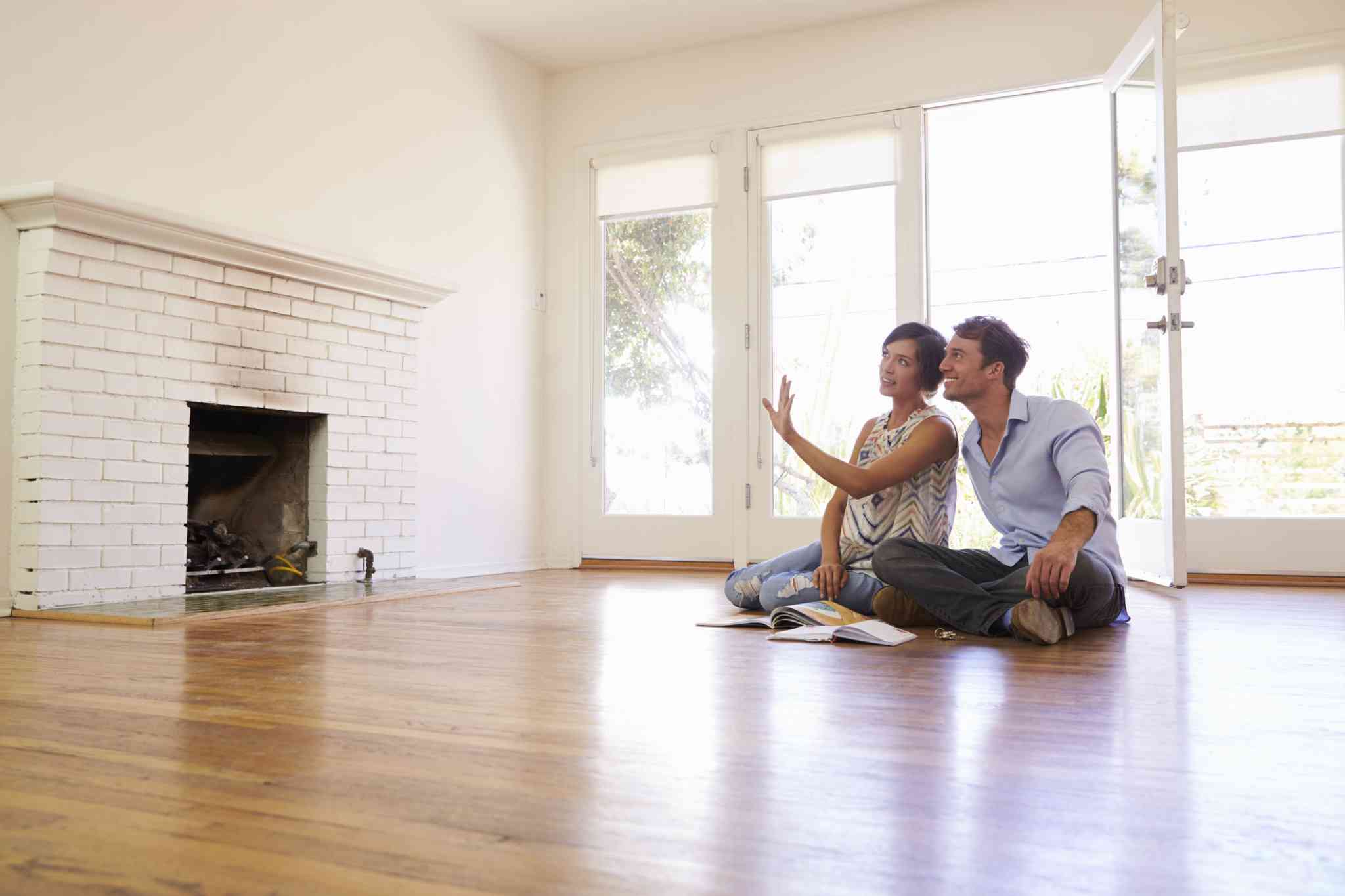 couple sitting on floor