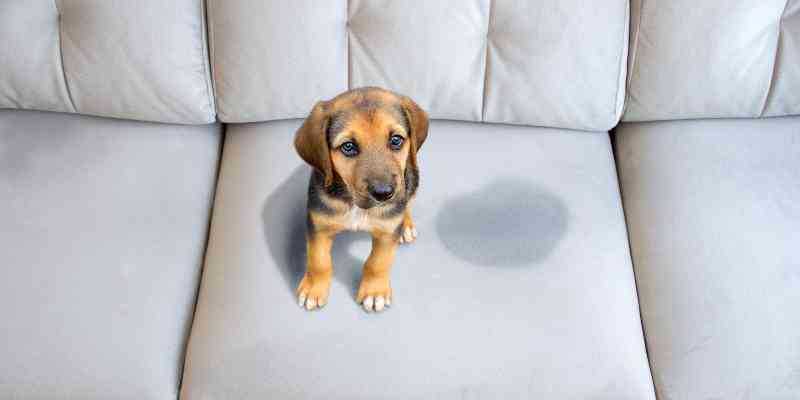 dog sitting on couch