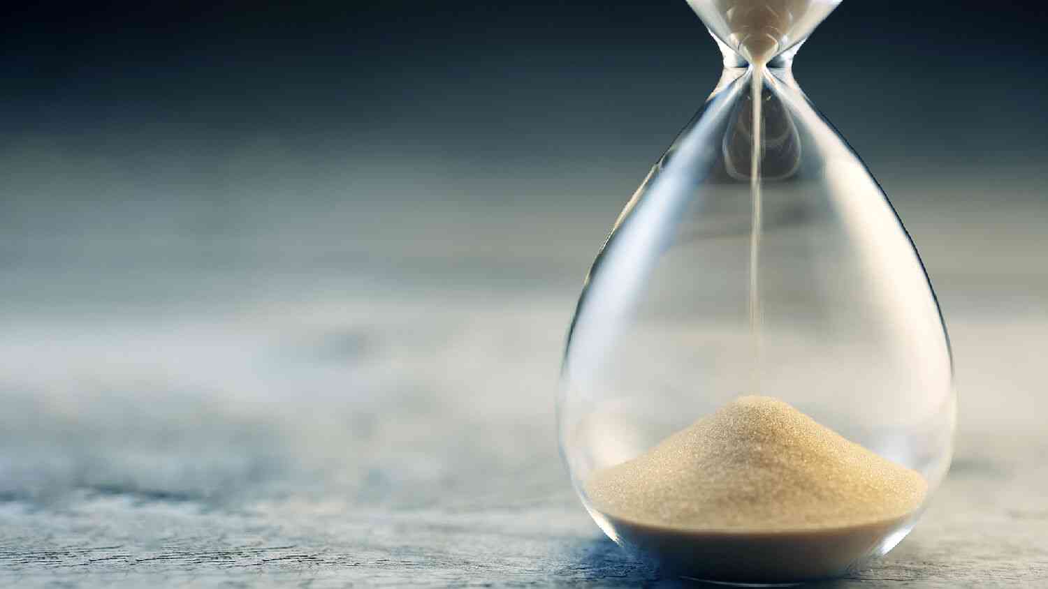 image of hour glass representing time