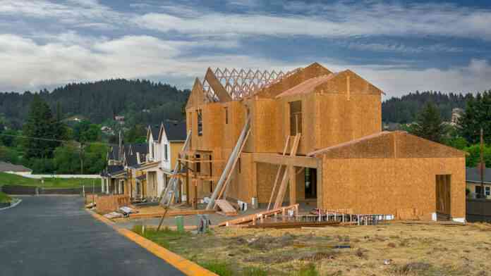 image of house during construction