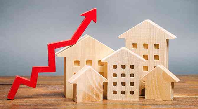 image representing increasing house price